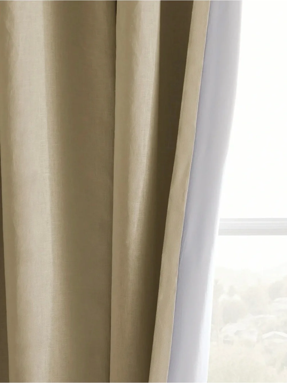 NWOT 48x84 Linen Room Darkening Curtain Panel in Ivory - Per Panel is $92